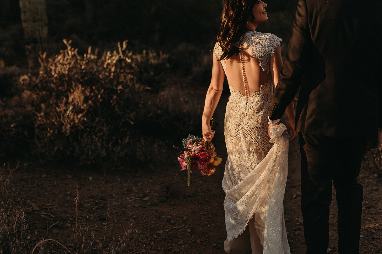 full sun wedding gown arizona desert