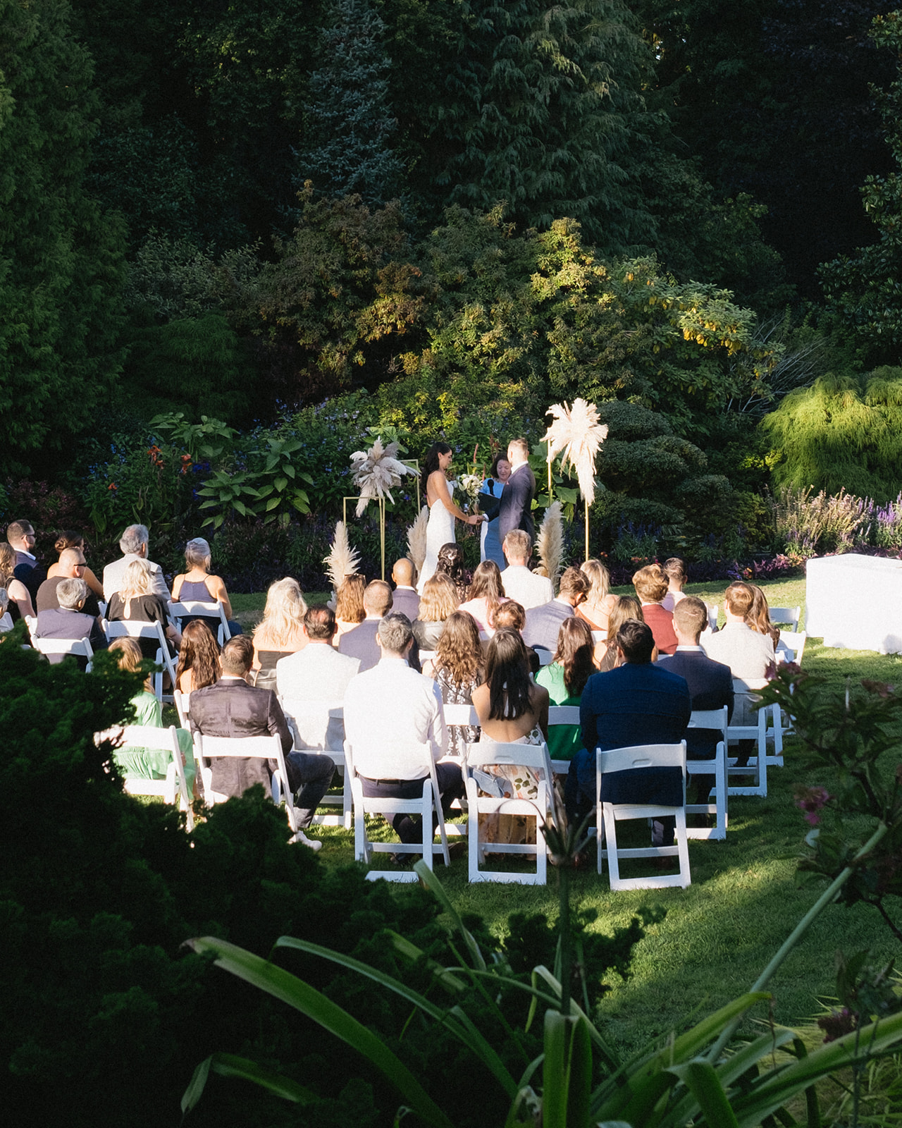 Intimate outdoor weekday Vancouver wedding at Cecil Green Park House