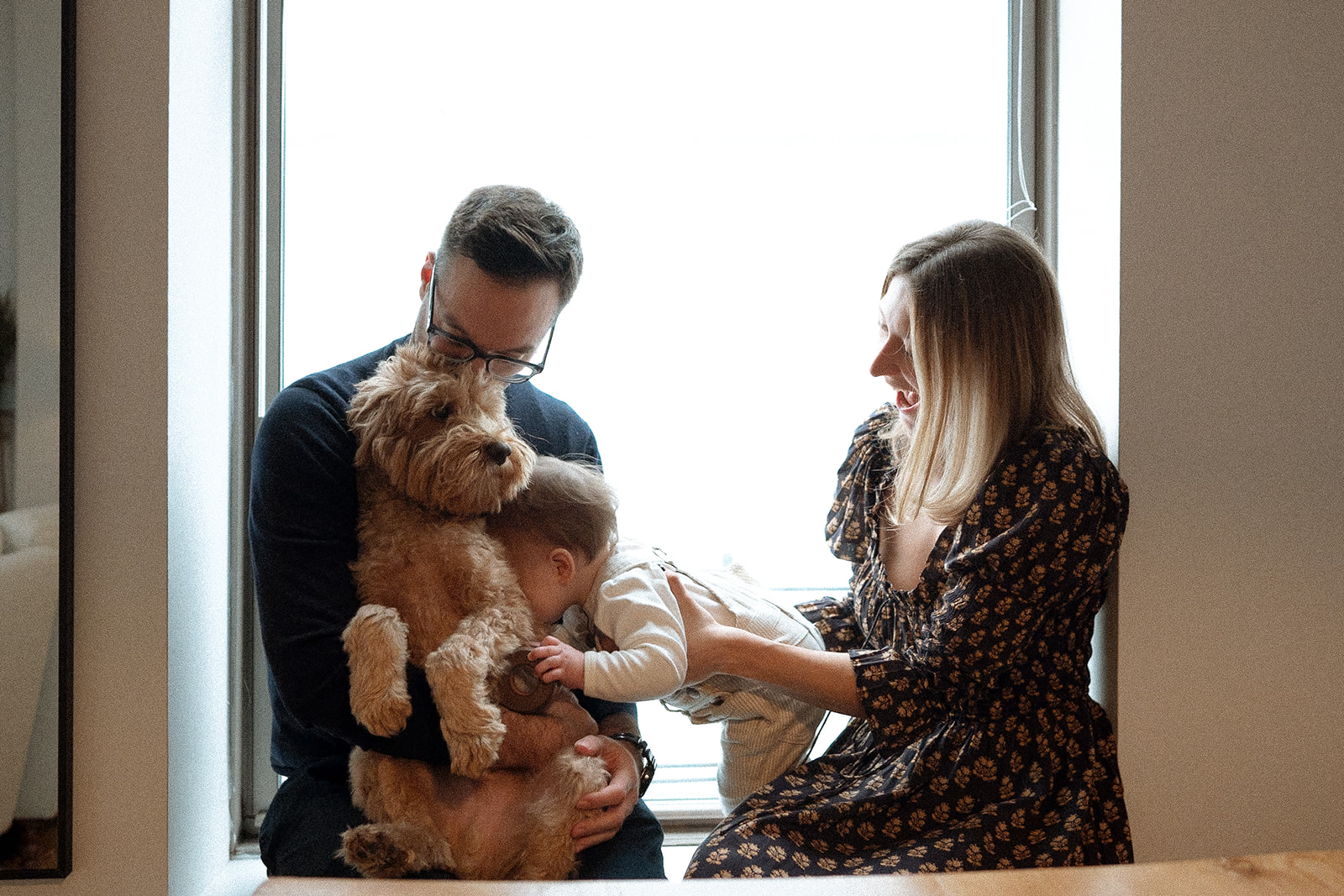 A family photography session at home to celebrate their daughters first birthday
