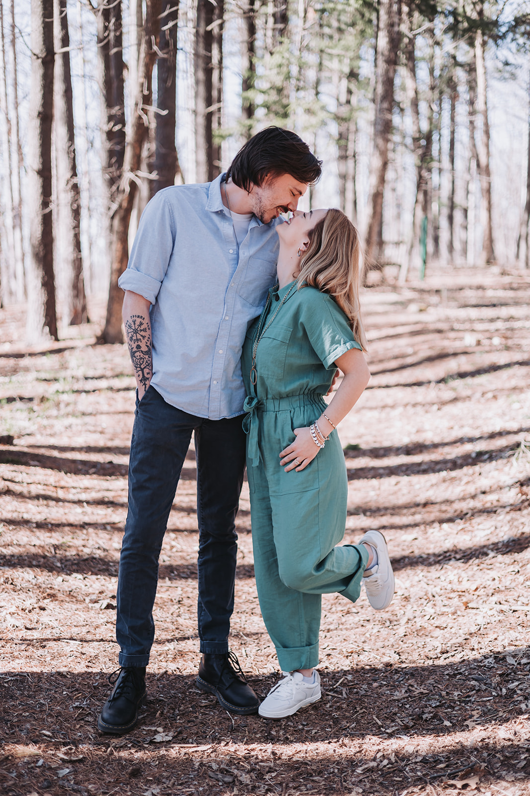 early spring engagement pictures