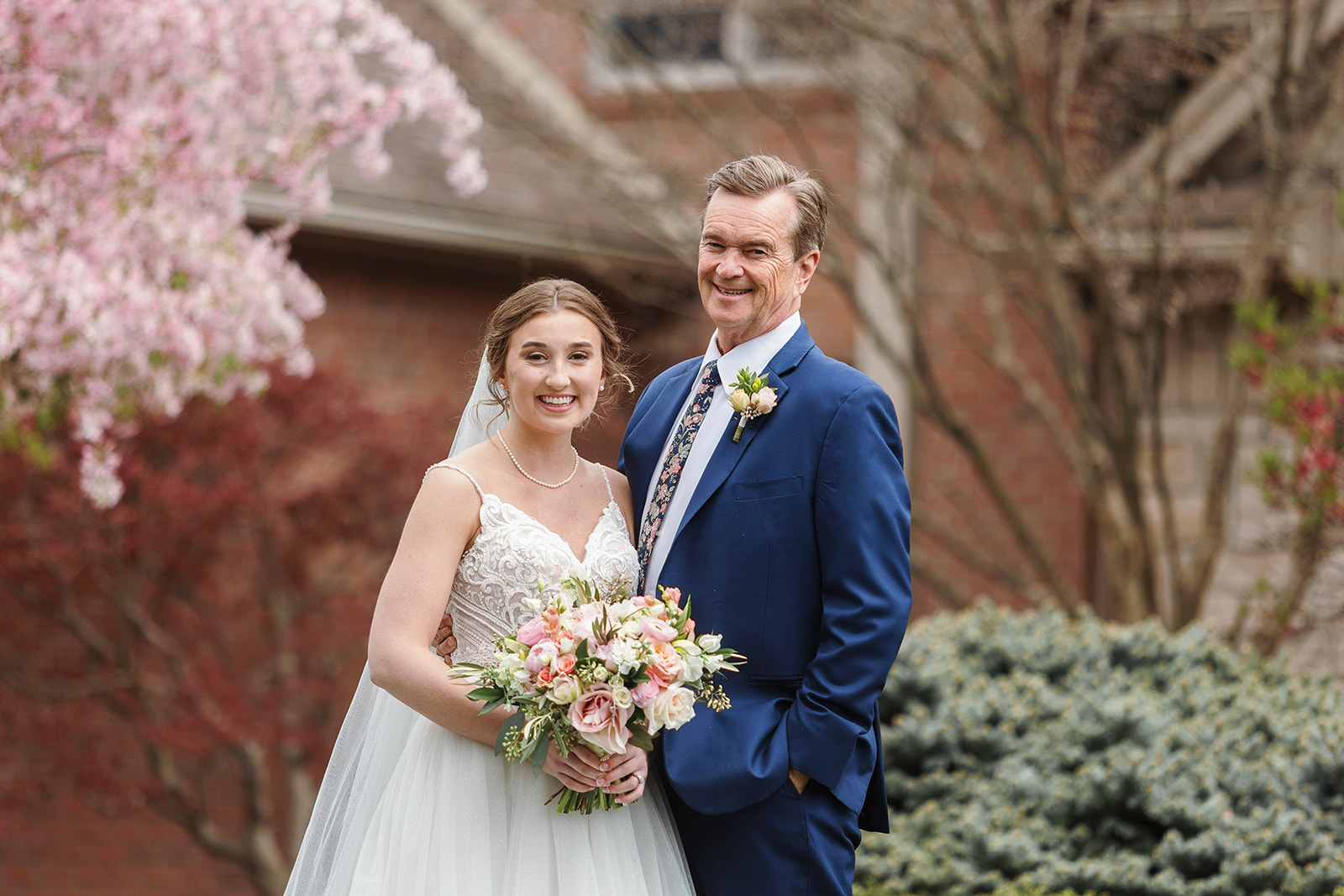 Hal Reed and daughter bridget at wedding